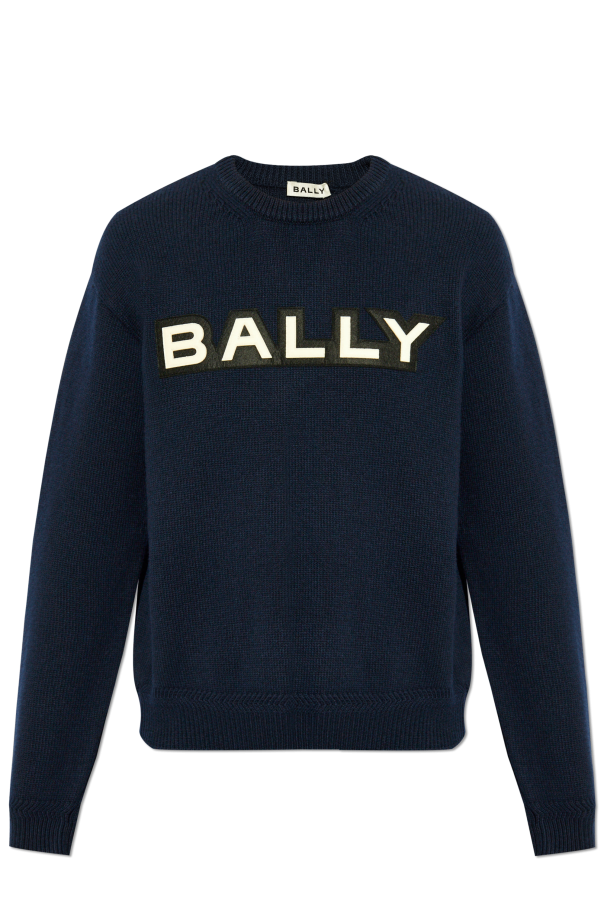 Navy blue Sweater with logo Bally Vitkac Italy